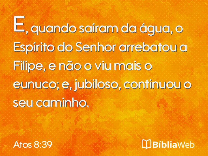 Atos 8:39 em imagem para compartilhar