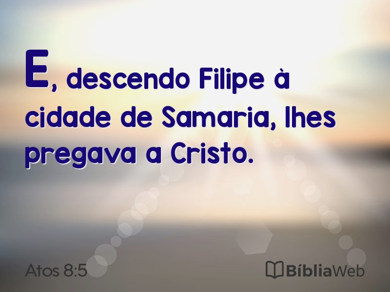 Atos 8:5 em imagem para compartilhar