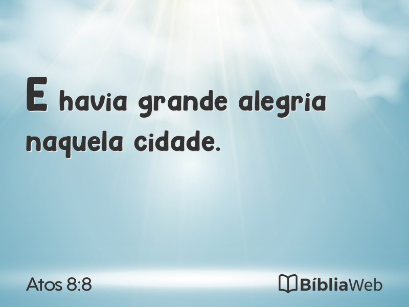 Atos 8:8 em imagem para compartilhar