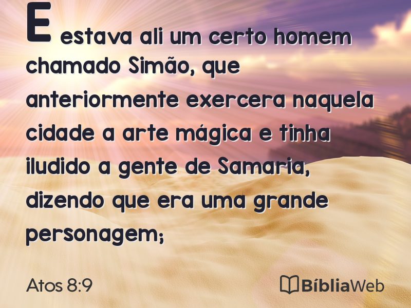 Atos 8:9 em imagem para compartilhar