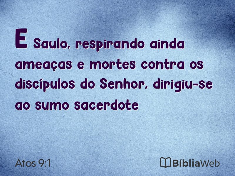 Atos 9:1 em imagem para compartilhar