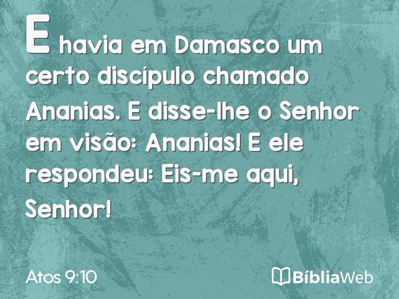 Atos 9:10 em imagem para compartilhar