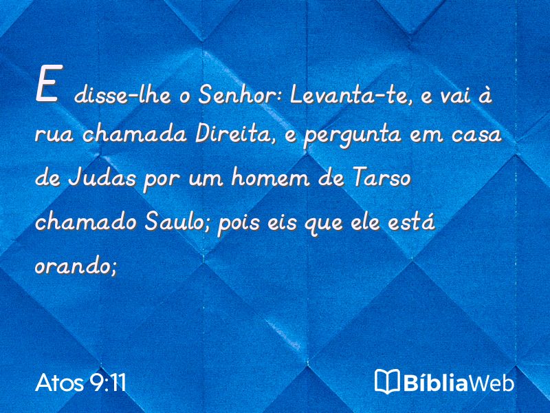 Atos 9:11 em imagem para compartilhar