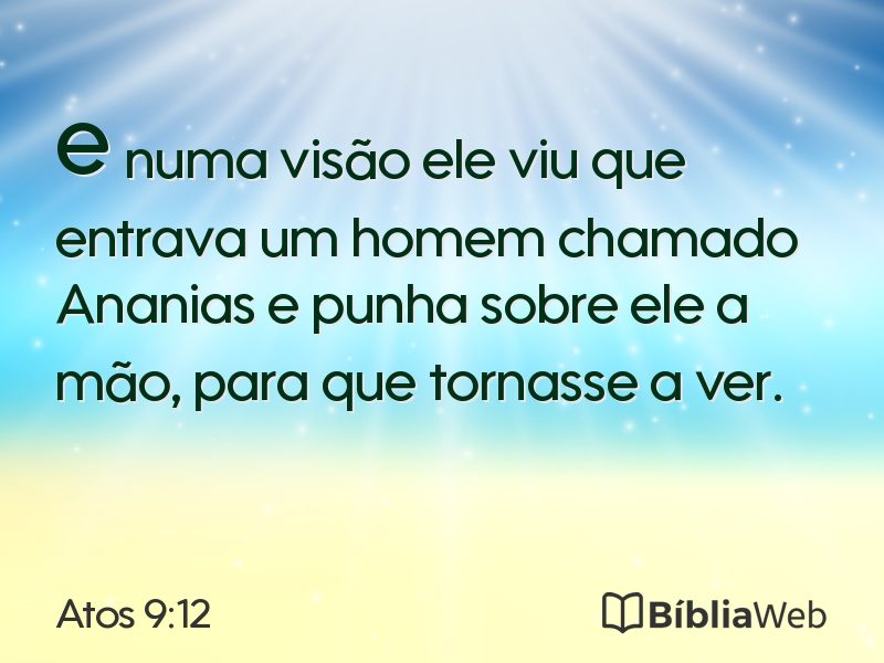 Atos 9:12 em imagem para compartilhar