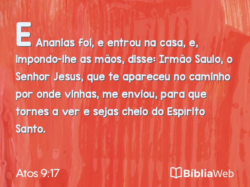 Atos 9:17 em imagem para compartilhar
