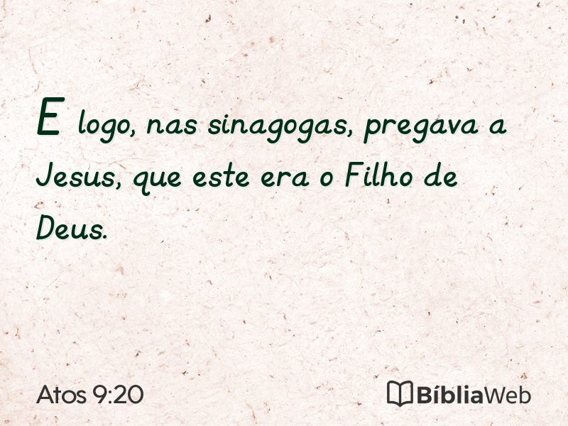 Atos 9:20 em imagem para compartilhar