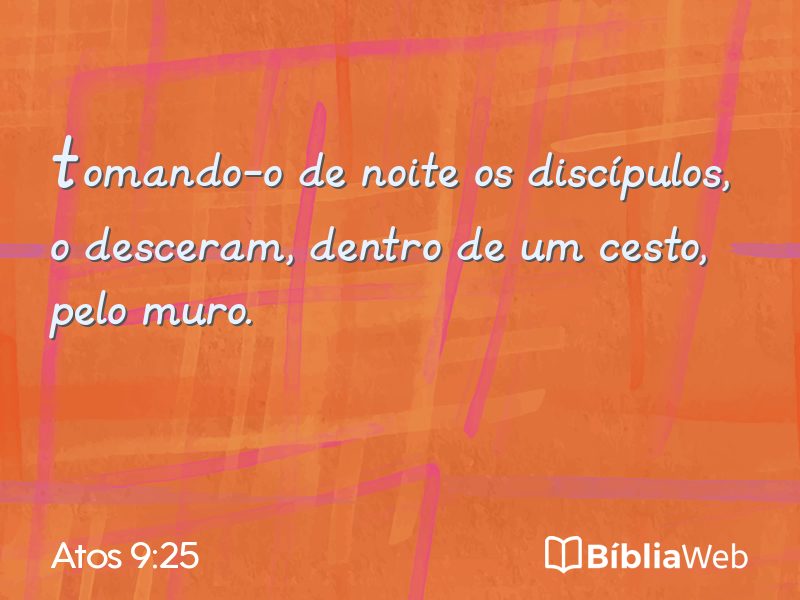 Atos 9:25 em imagem para compartilhar