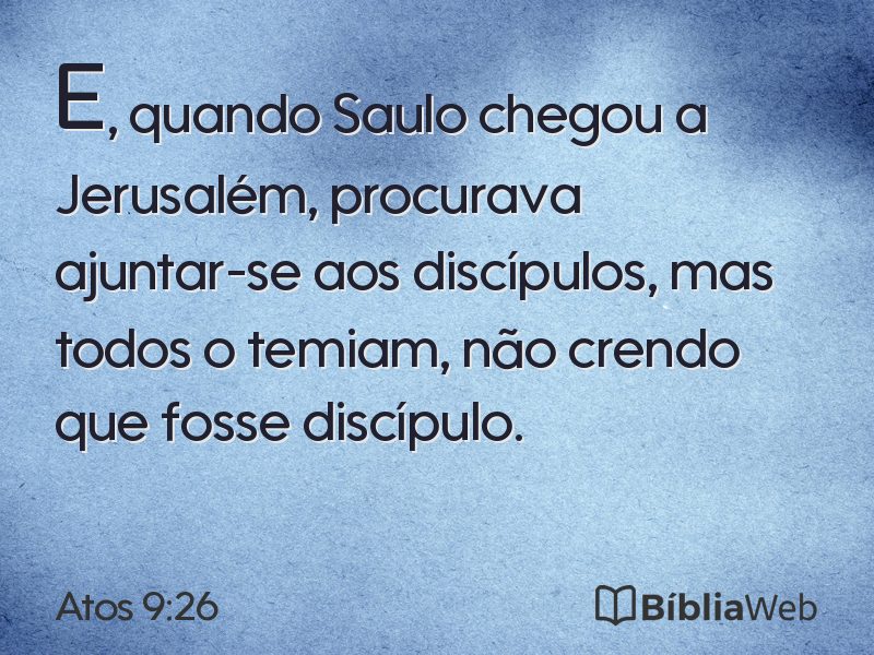 Atos 9:26 em imagem para compartilhar