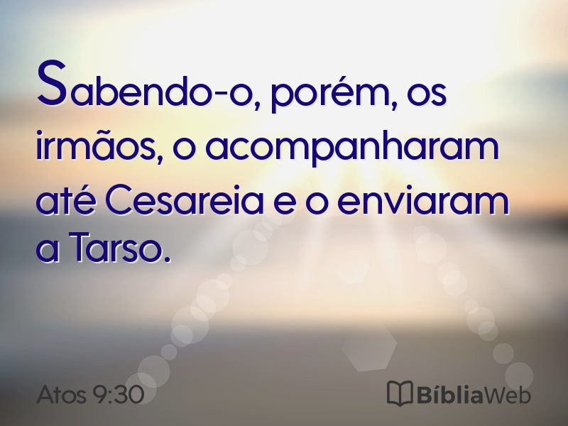 Atos 9:30 em imagem para compartilhar
