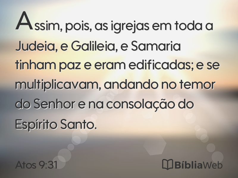 Atos 9:31 em imagem para compartilhar