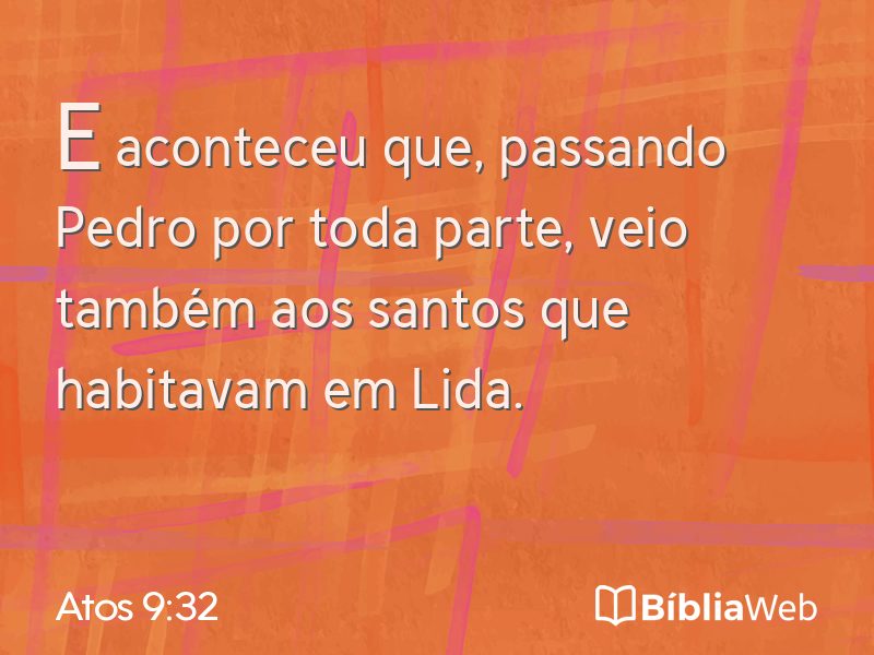 Atos 9:32 em imagem para compartilhar