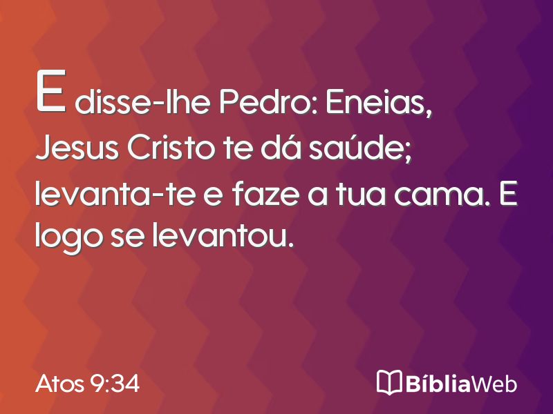 Atos 9:34 em imagem para compartilhar