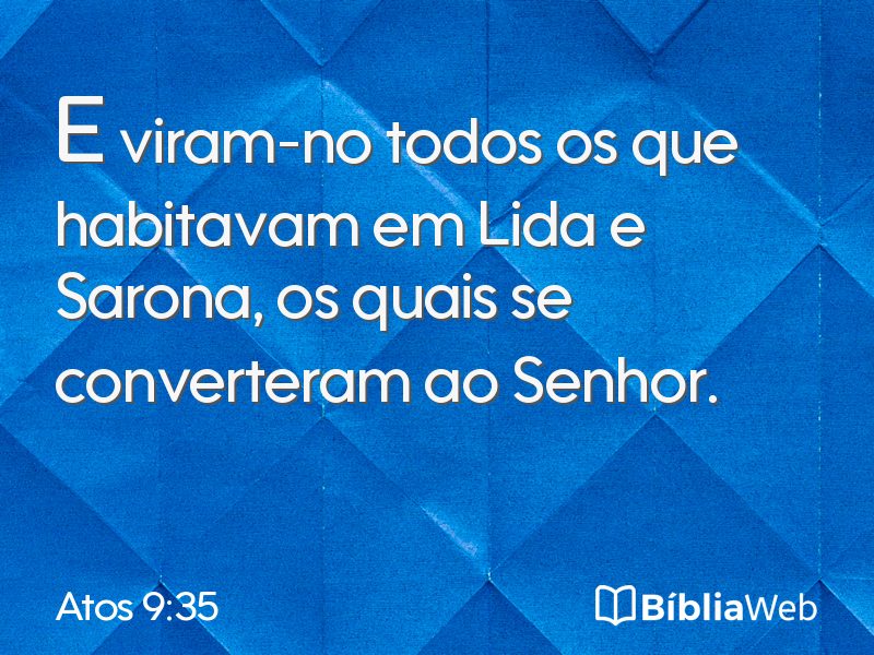 Atos 9:35 em imagem para compartilhar
