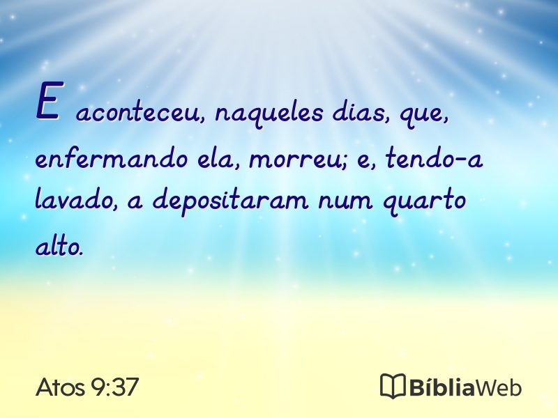 Atos 9:37 em imagem para compartilhar