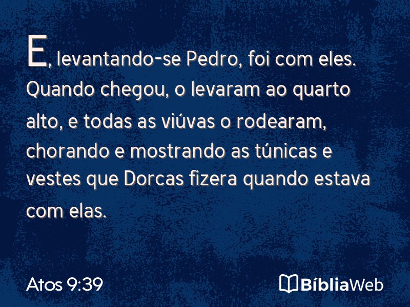 Atos 9:39 em imagem para compartilhar