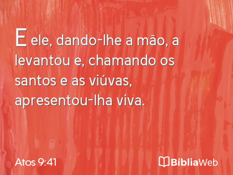 Atos 9:41 em imagem para compartilhar