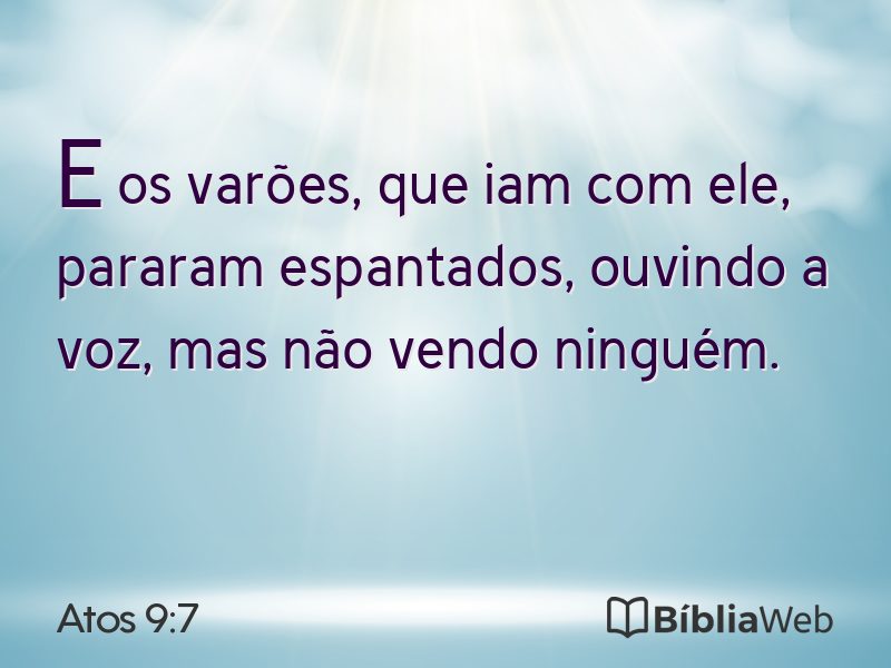 Atos 9:7 em imagem para compartilhar