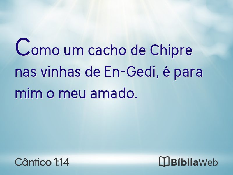 Cântico 1:14 em imagem para compartilhar