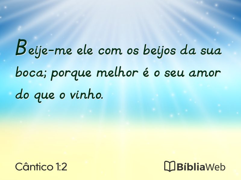Cântico 1:2 em imagem para compartilhar