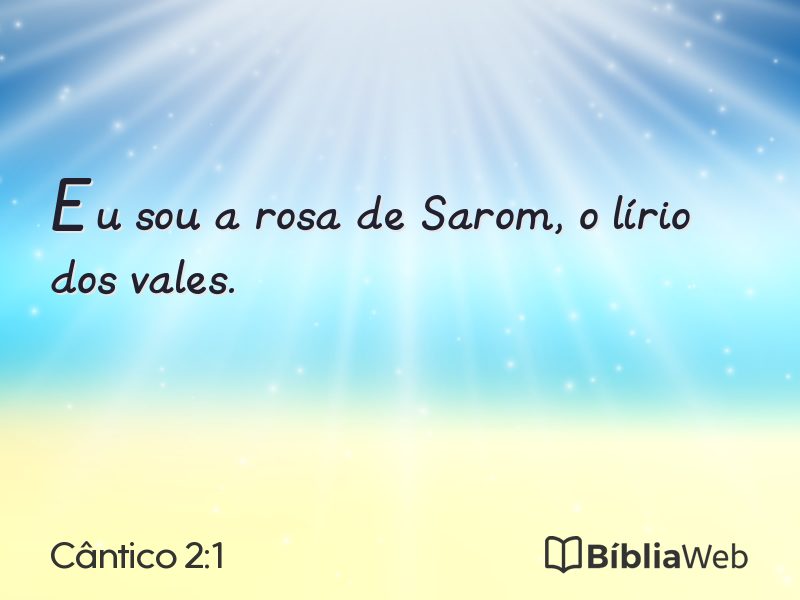 Cântico 2:1 em imagem para compartilhar