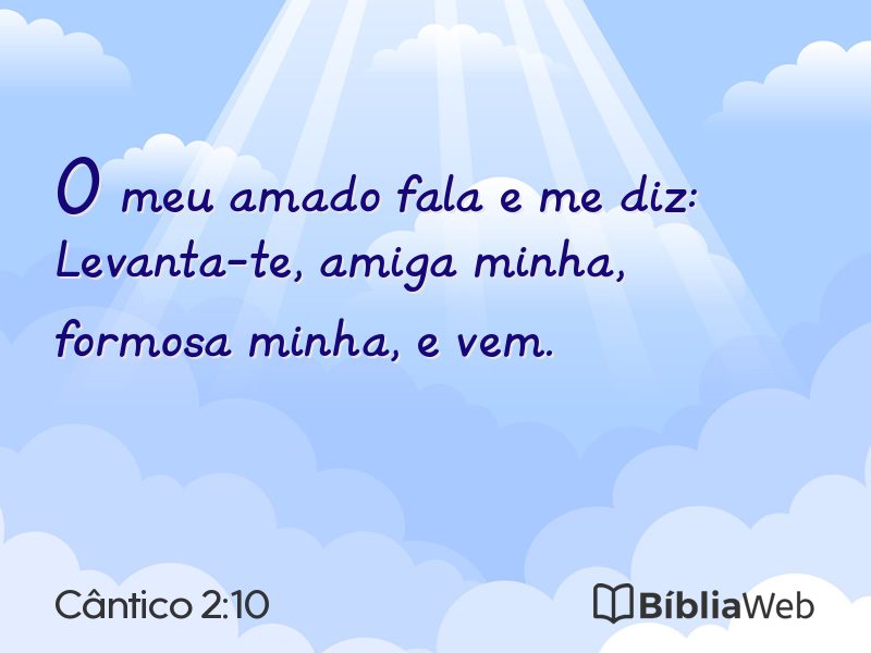 Cântico 2:10 em imagem para compartilhar