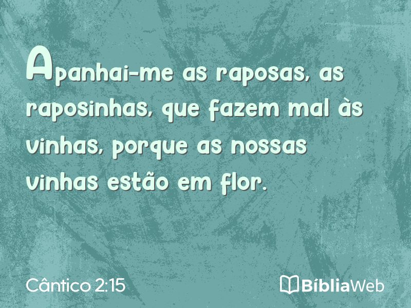 Cântico 2:15 em imagem para compartilhar
