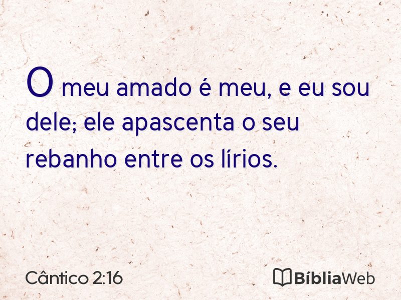 Cântico 2:16 em imagem para compartilhar