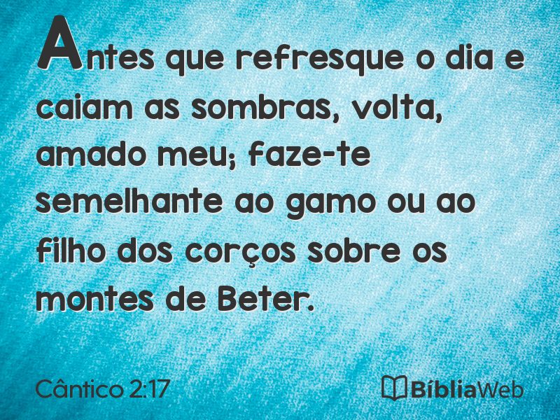 Cântico 2:17 em imagem para compartilhar