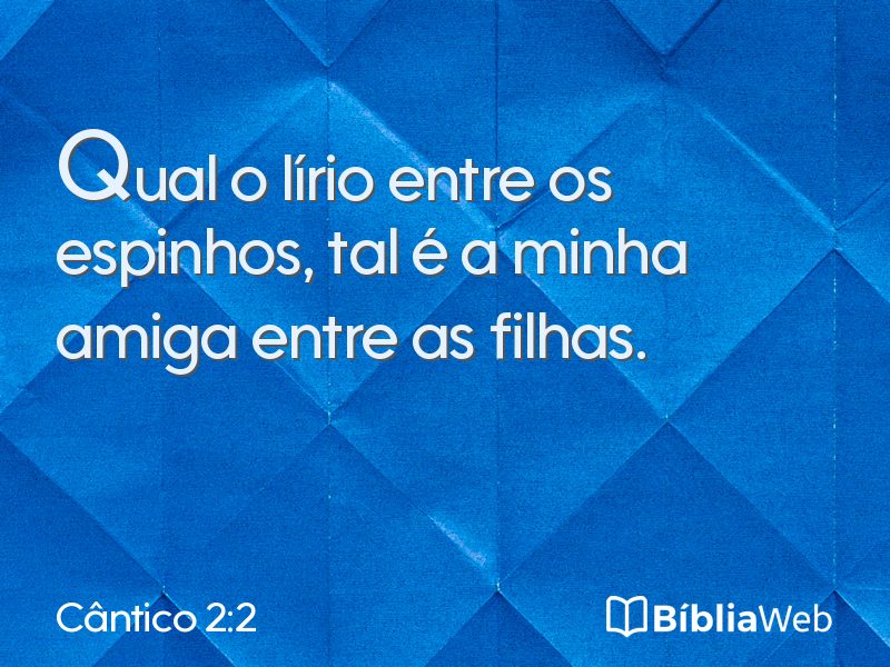 Cântico 2:2 em imagem para compartilhar