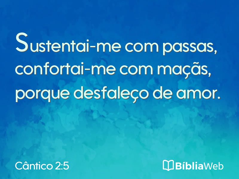 Cântico 2:5 em imagem para compartilhar