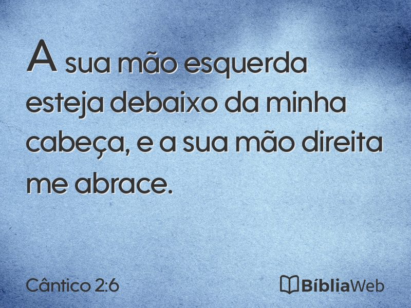 Cântico 2:6 em imagem para compartilhar
