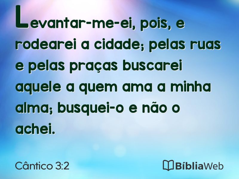 Cântico 3:2 em imagem para compartilhar