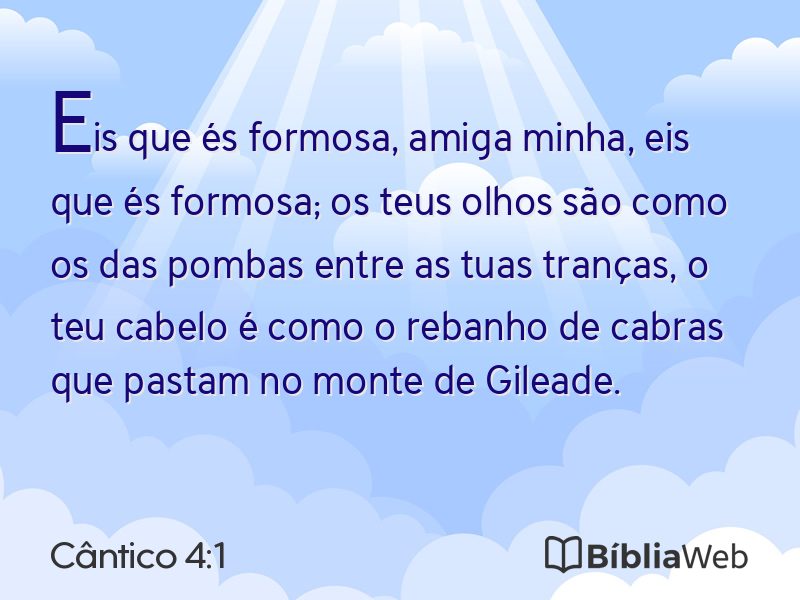 Cântico 4:1 em imagem para compartilhar
