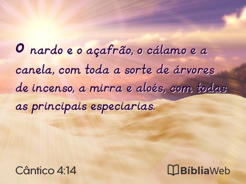 Cântico 4:14 em imagem para compartilhar