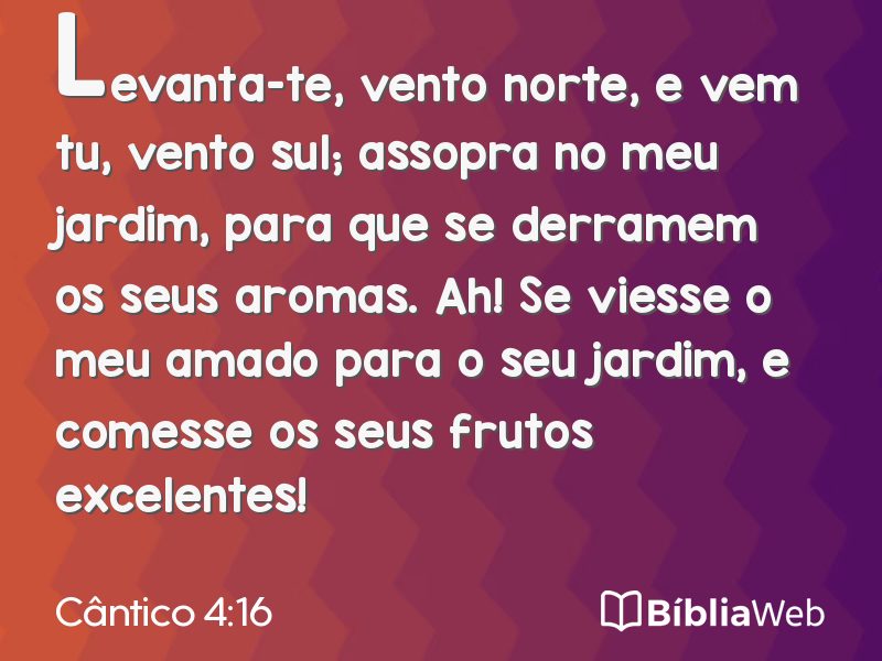 Cântico 4:16 em imagem para compartilhar