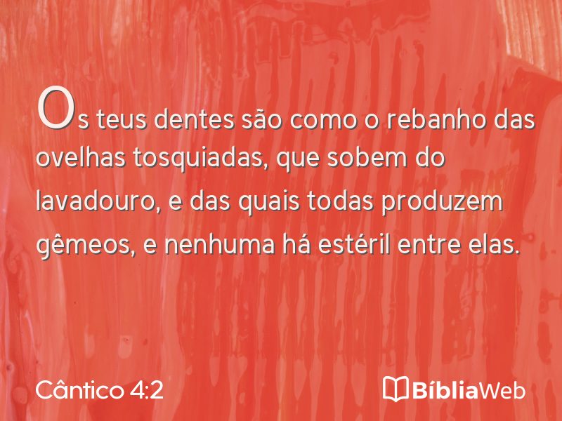 Cântico 4:2 em imagem para compartilhar