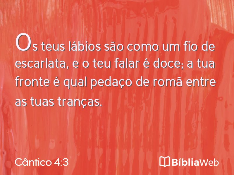 Cântico 4:3 em imagem para compartilhar
