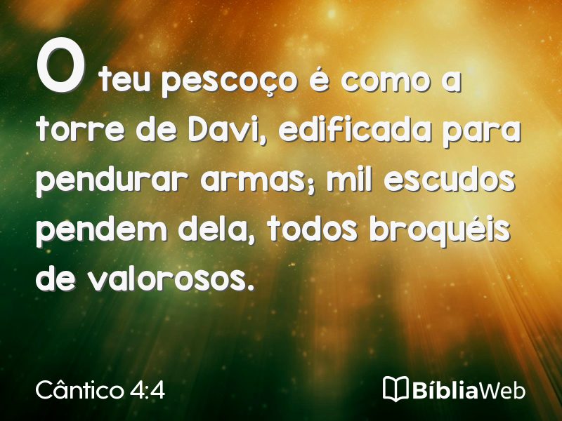 Cântico 4:4 em imagem para compartilhar