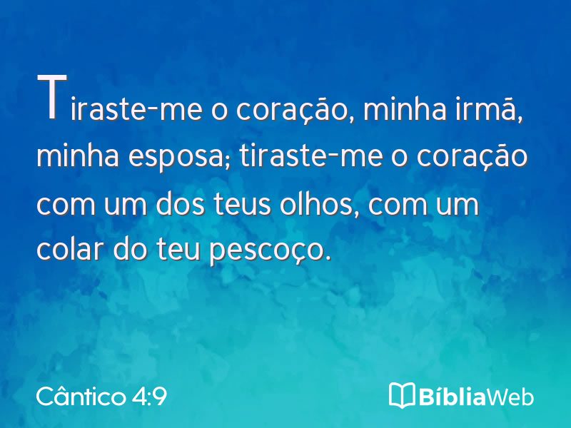 Cântico 4:9 em imagem para compartilhar