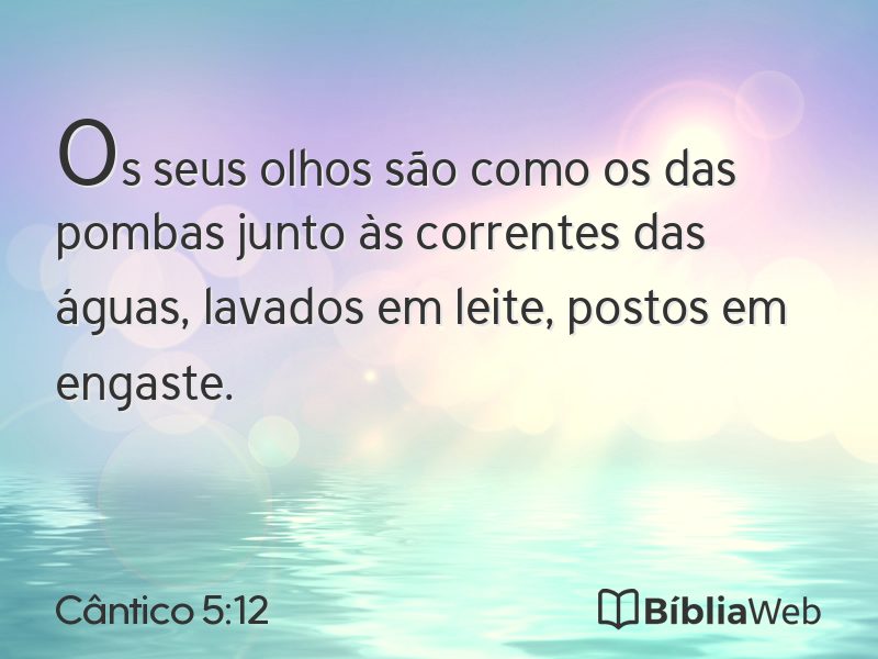 Cântico 5:12 em imagem para compartilhar