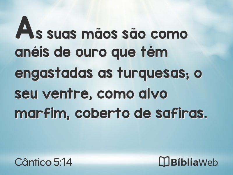 Cântico 5:14 em imagem para compartilhar
