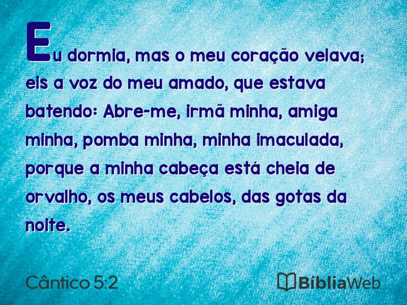 Cântico 5:2 em imagem para compartilhar