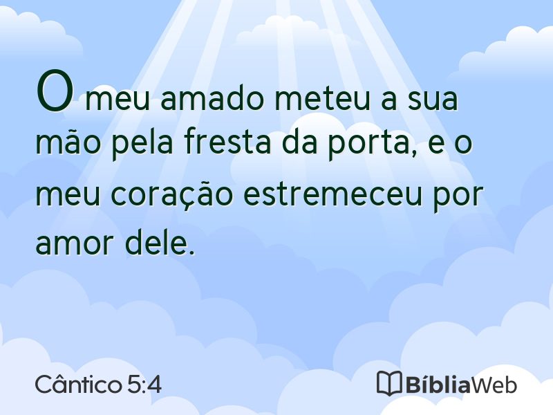 Cântico 5:4 em imagem para compartilhar