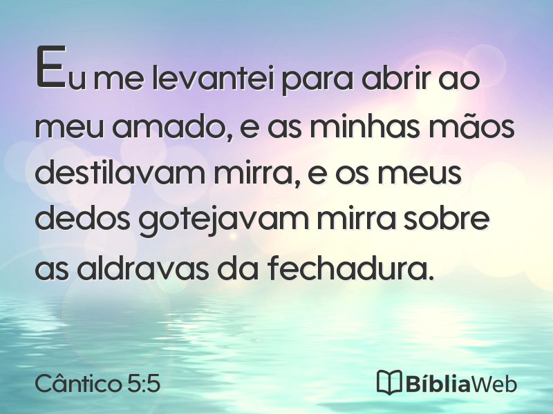 Cântico 5:5 em imagem para compartilhar