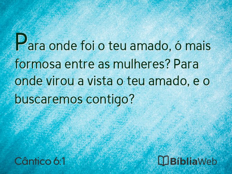 Cântico 6:1 em imagem para compartilhar