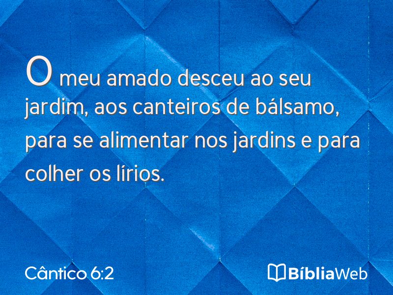 Cântico 6:2 em imagem para compartilhar