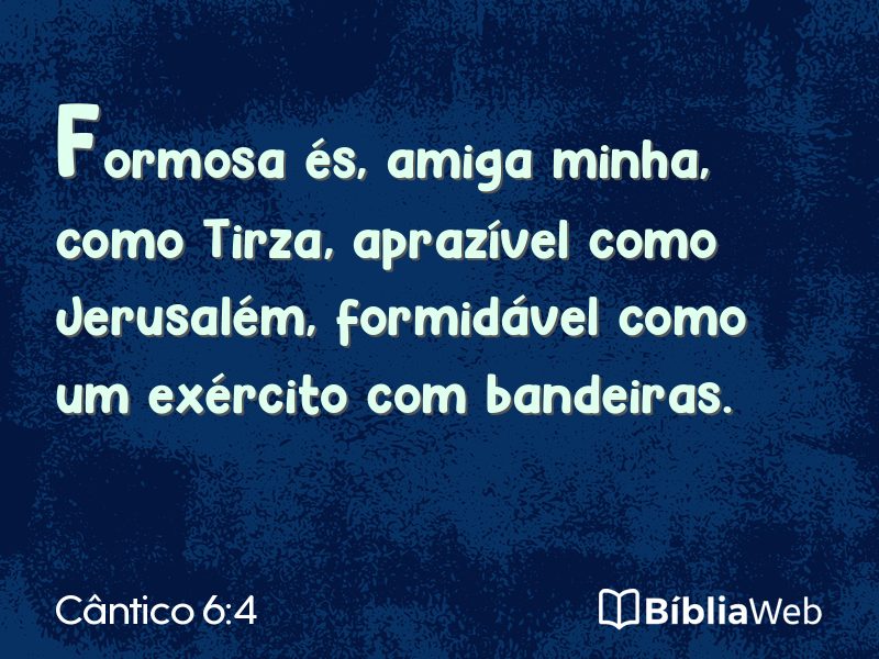 Cântico 6:4 em imagem para compartilhar