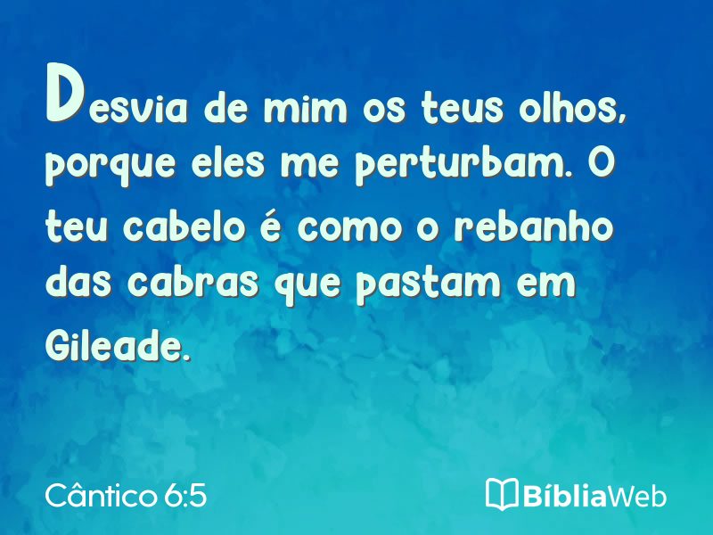 Cântico 6:5 em imagem para compartilhar