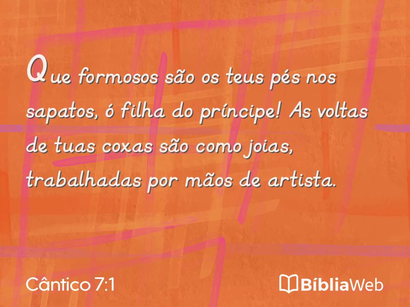 Cântico 7:1 em imagem para compartilhar
