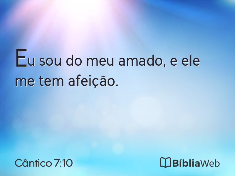 Cântico 7:10 em imagem para compartilhar